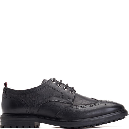 Yukon Grain Brogue Shoes Black