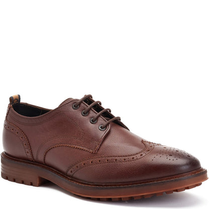Yukon Grain Brogue Shoes Brown