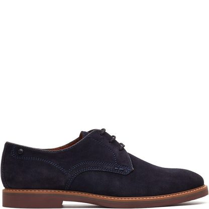 Strand Suede Derby Shoes Navy