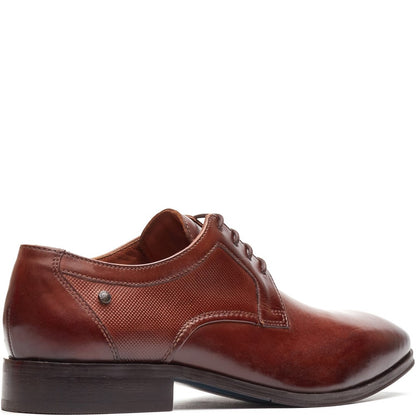 Dome Leather Derby Shoes Dark Tan