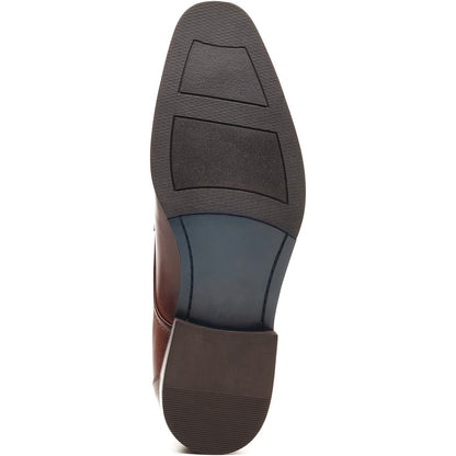 Dome Leather Derby Shoes Dark Tan