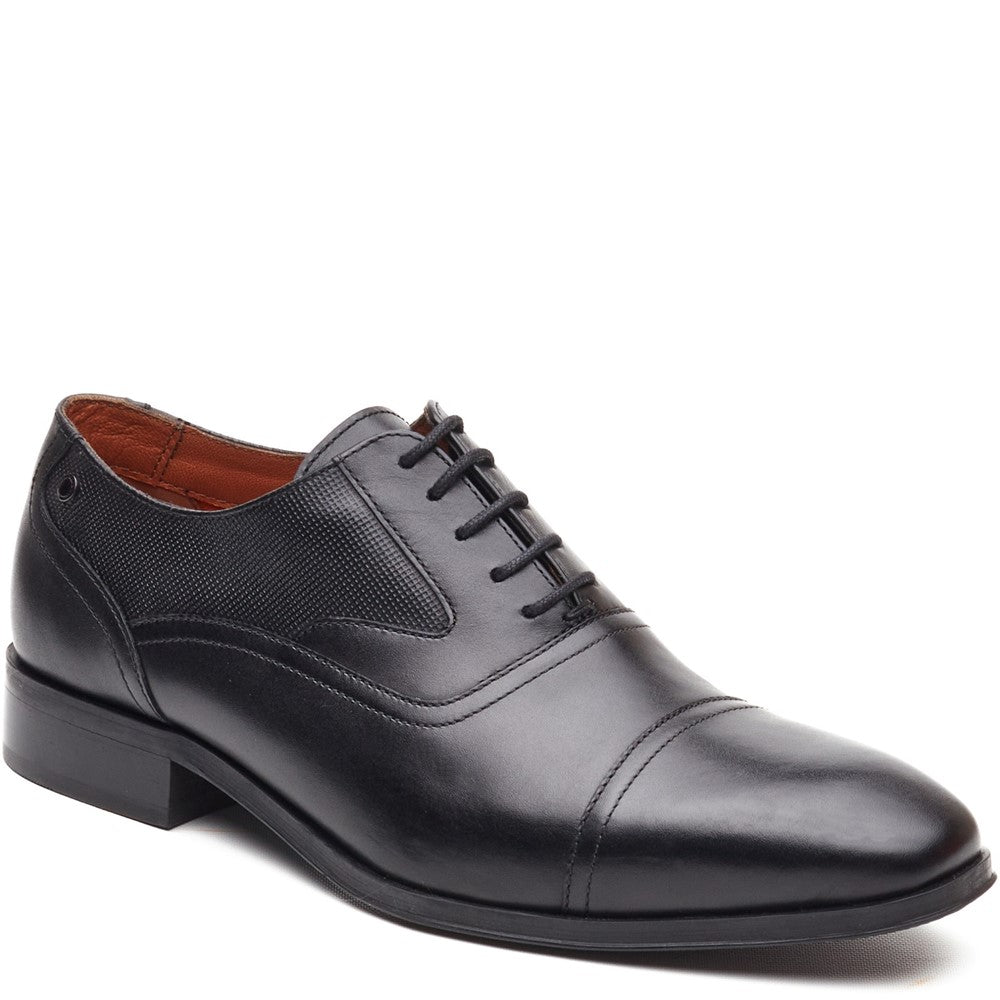 Portico Leather Toe Cap Oxford Shoes Black