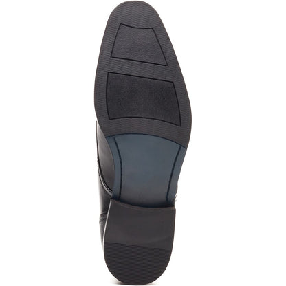 Cleric Leather Double Monk Shoes Black