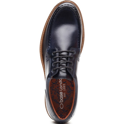 Langdon Leather Apron Toe Shoes Navy