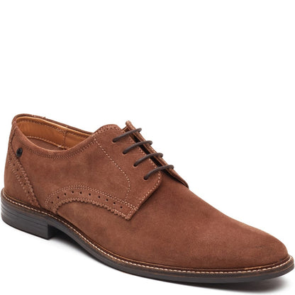 Eton Suede Derby Shoes Caramel