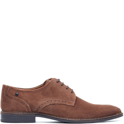 Eton Suede Derby Shoes Caramel