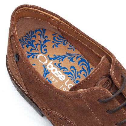 Eton Suede Derby Shoes Caramel