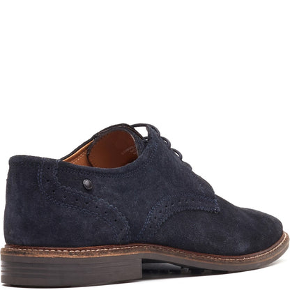 Eton Suede Derby Shoes Navy