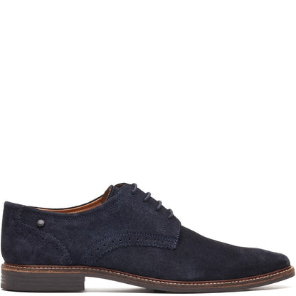 Eton Suede Derby Shoes Navy