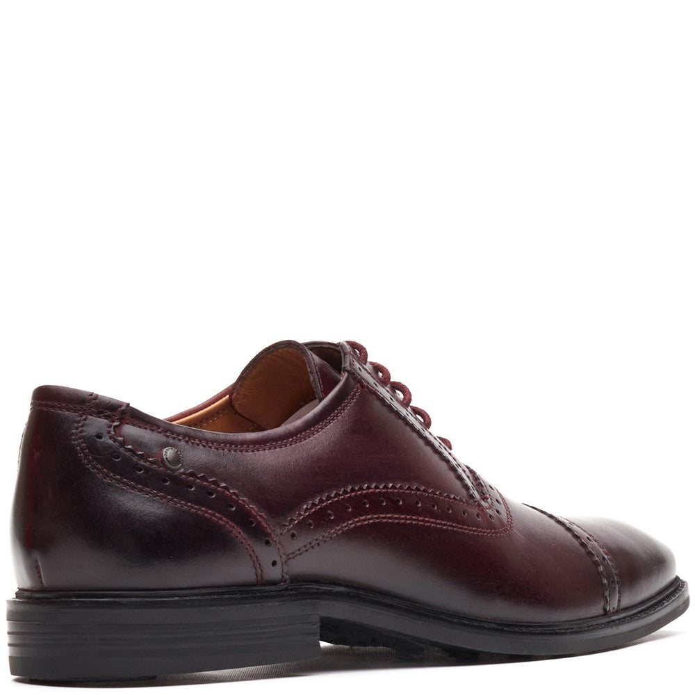 Ascot Leather Oxford Brogue Shoes Bordo