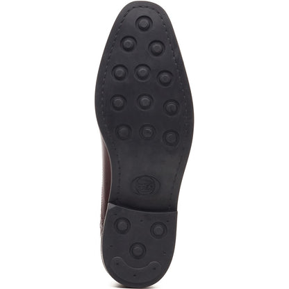 Ascot Leather Oxford Brogue Shoes Bordo