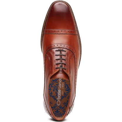 Ascot Leather Oxford Brogue Shoes Tan