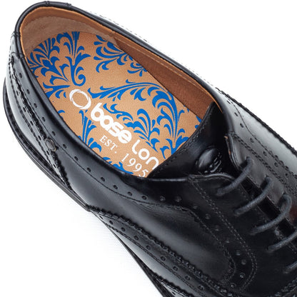 Clarence Leather Brogue Shoes Black