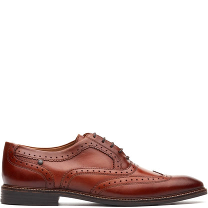 Clarence Leather Brogue Shoes Tan