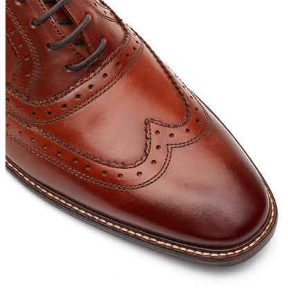 Clarence Leather Brogue Shoes Tan