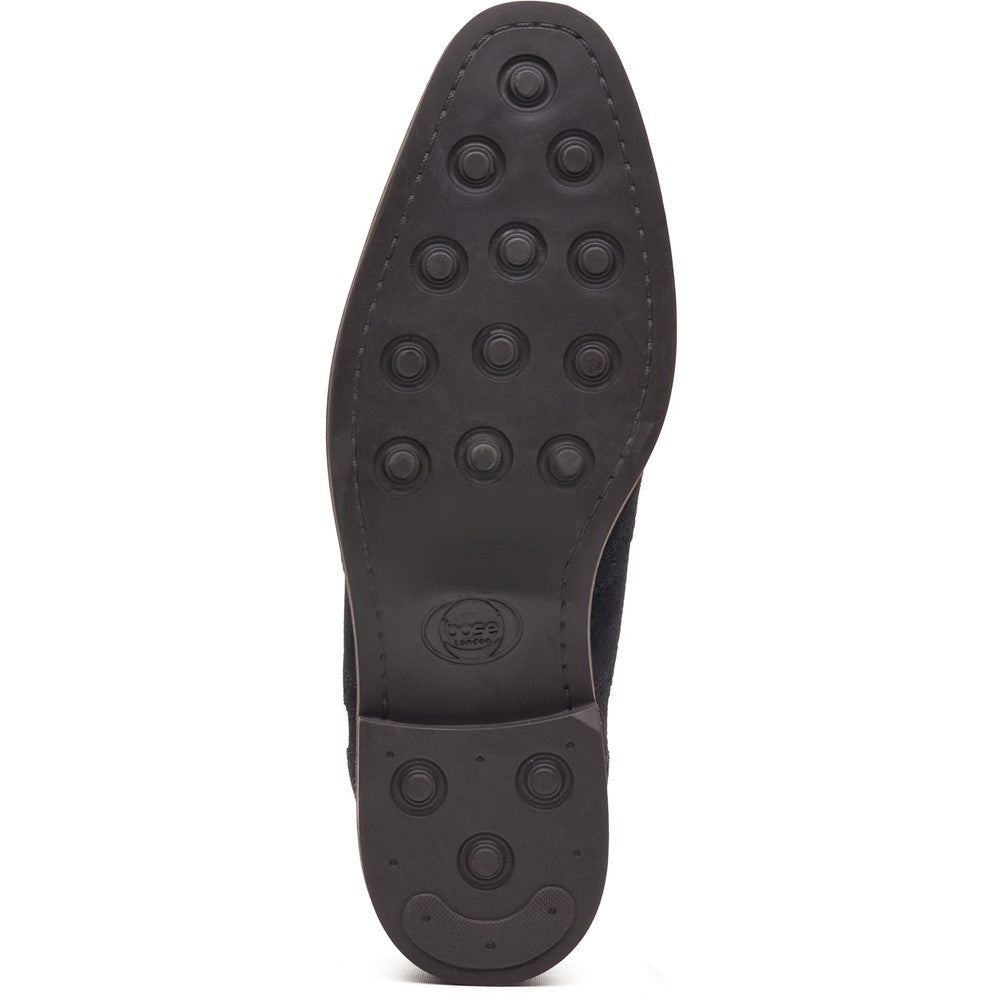 Clarence Suede Brogue Shoes Navy