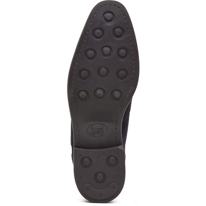 Clarence Suede Brogue Shoes Navy