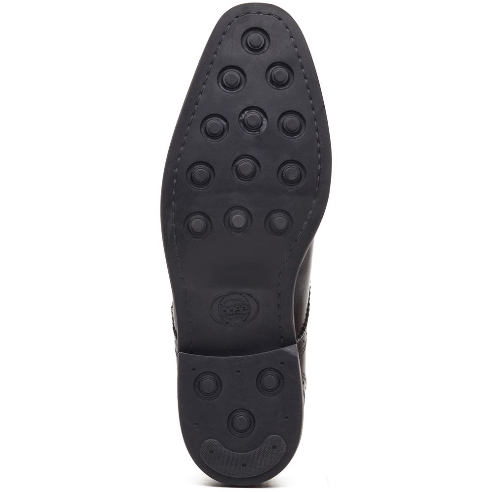 Henley Leather Double Monk Shoes Black