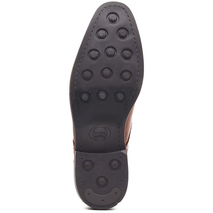 Henley Leather Double Monk Shoes Tan