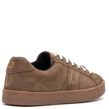 Hopper Suede Trainer Moss