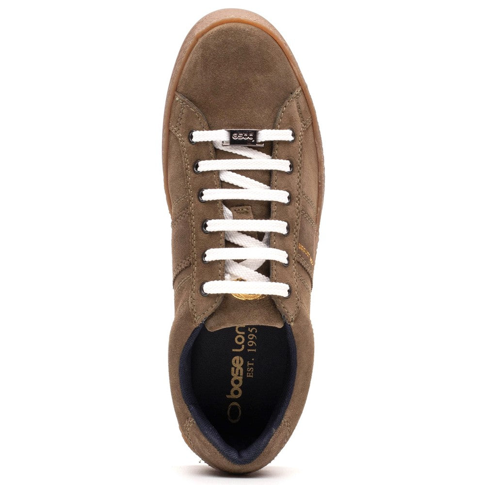 Hopper Suede Trainer Moss