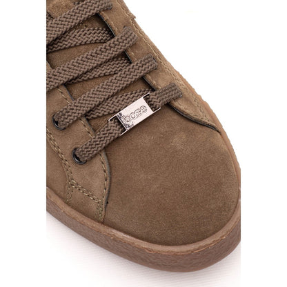 Hopper Suede Trainer Moss