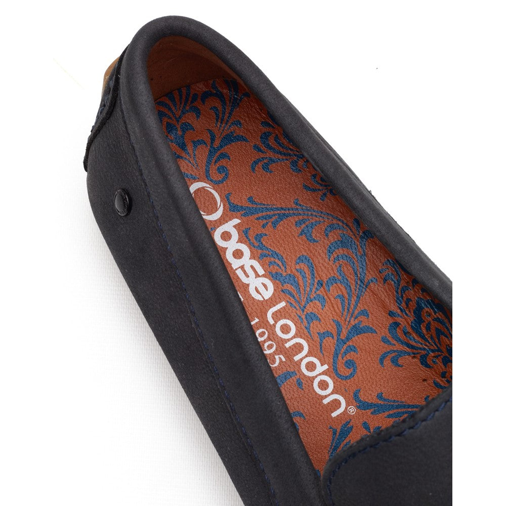 Moss Leather Driver Navy