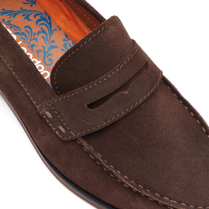 Slate Suede Penny Loafer Brown