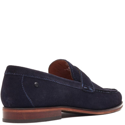 Slate Suede Penny Loafer Navy