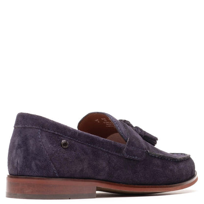 Flint Suede Tassle Loafer Navy
