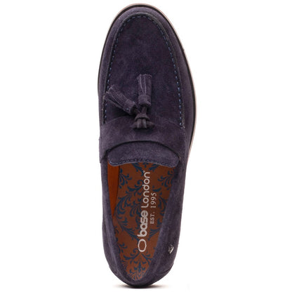 Flint Suede Tassle Loafer Navy