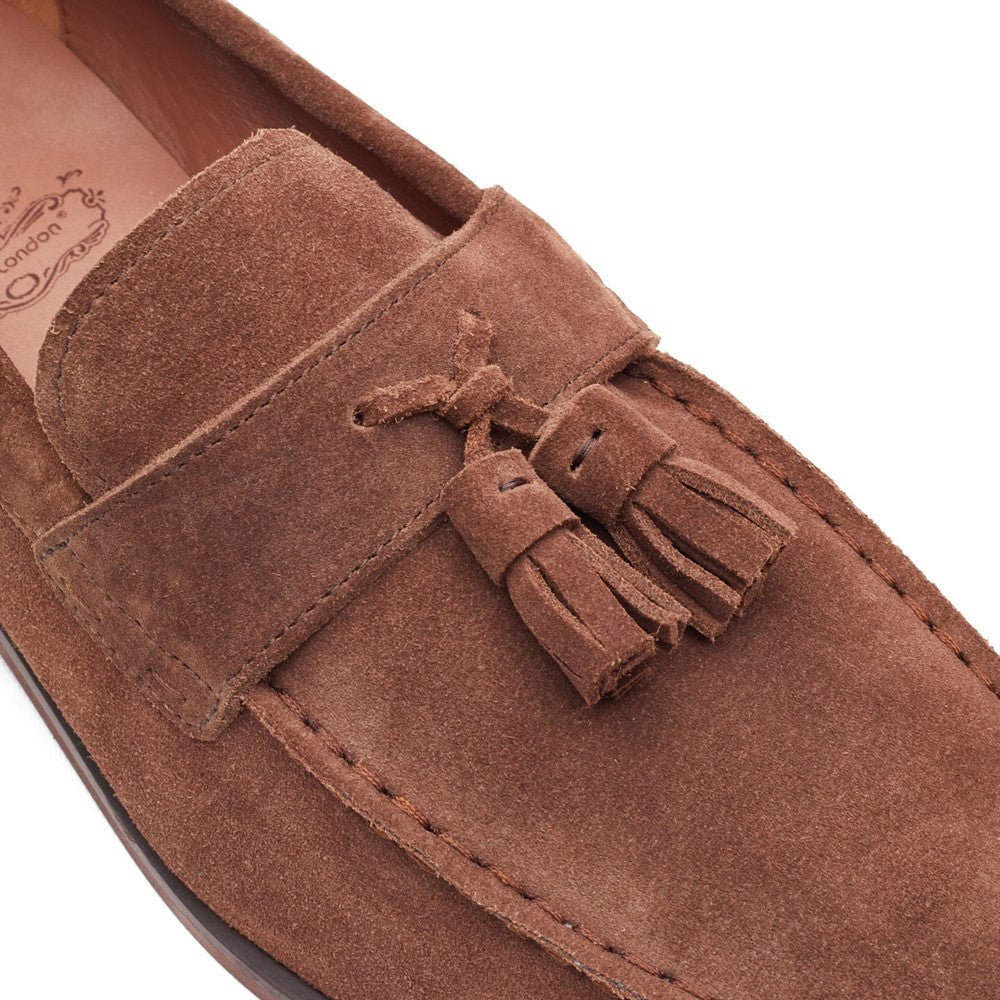 Flint Suede Tassle Loafer Tan