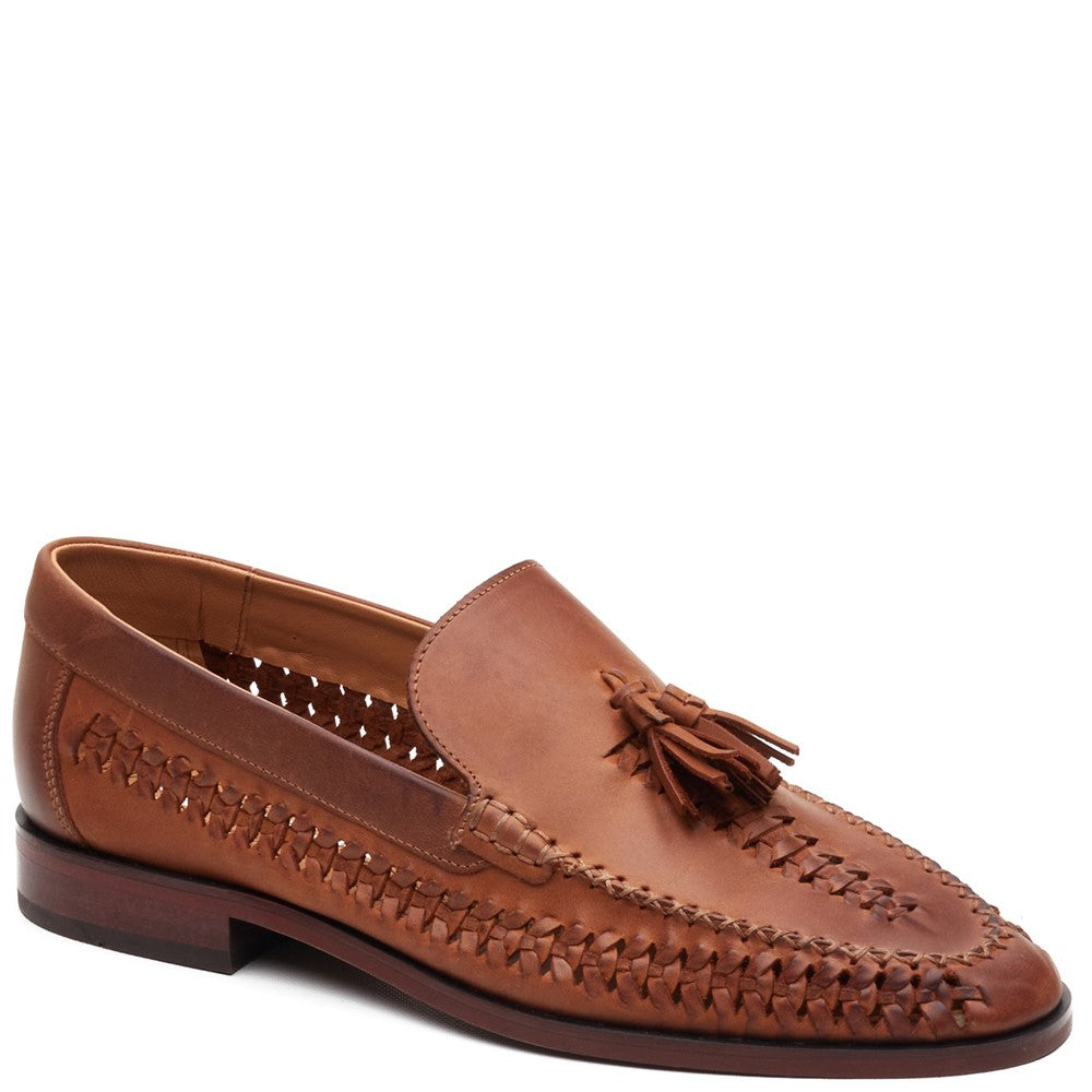 Bracken Leather Weave Loafer Tan
