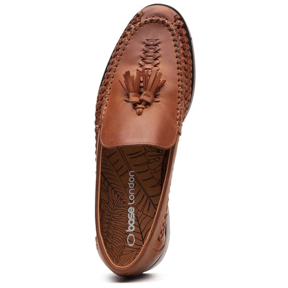 Bracken Leather Weave Loafer Tan