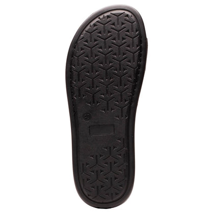 Albany Leather Slide Sandals Black