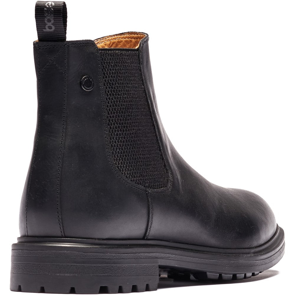 Roebuck Pull Up Chelsea Boots Black