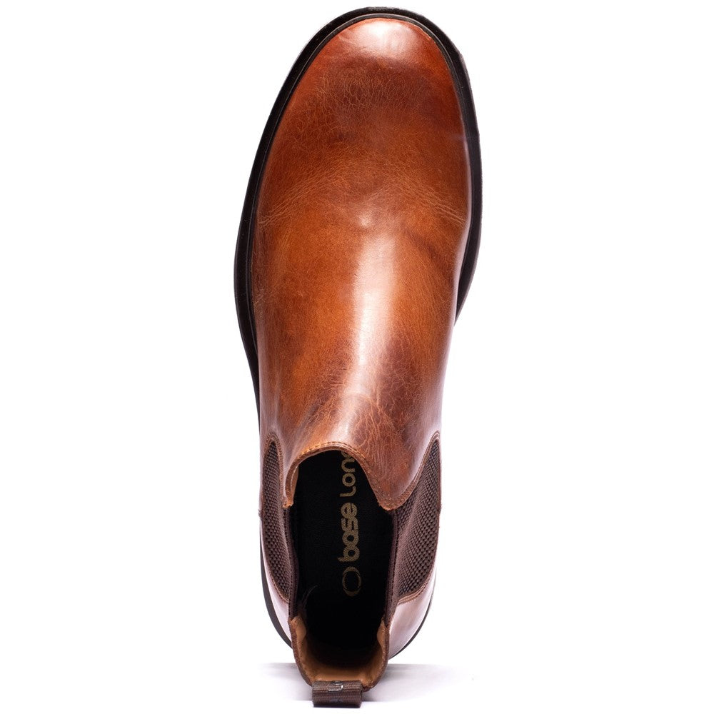 Roebuck Pull Up Chelsea Boots Tan