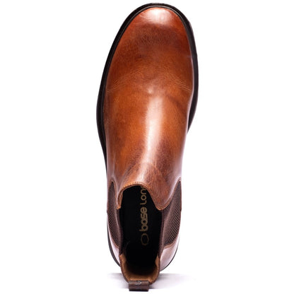 Roebuck Pull Up Chelsea Boots Tan