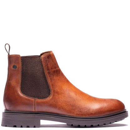 Roebuck Pull Up Chelsea Boots Tan