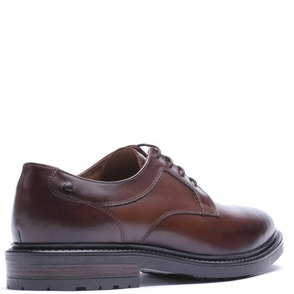 Carter Waxy Derby Lace Up Shoes Brown