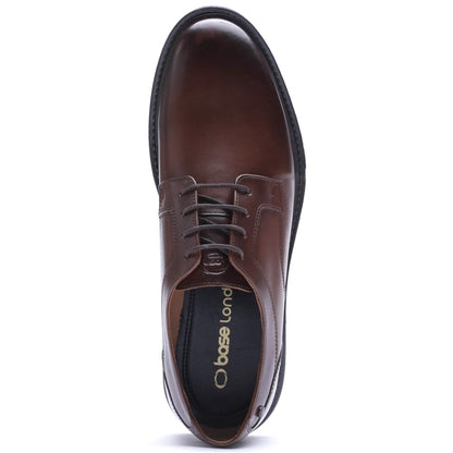 Carter Waxy Derby Lace Up Shoes Brown