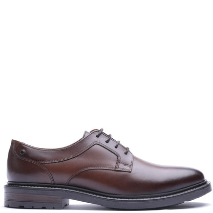 Carter Waxy Derby Lace Up Shoes Brown