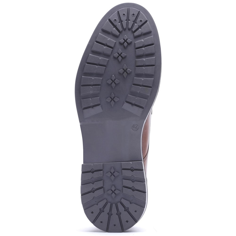 Carter Waxy Derby Lace Up Shoes Tan