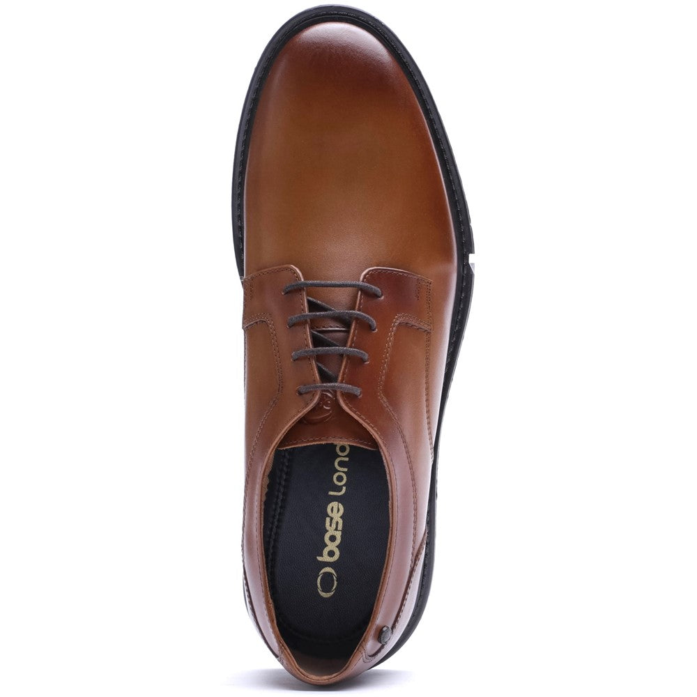 Carter Waxy Derby Lace Up Shoes Tan