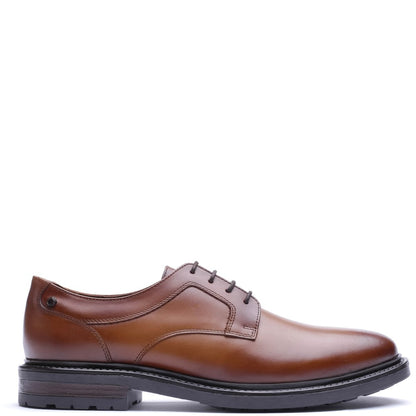 Carter Waxy Derby Lace Up Shoes Tan