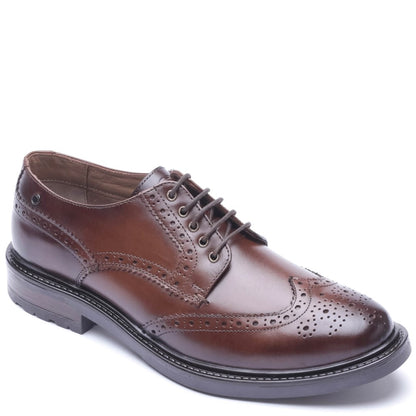 Tanner Waxy Brogue Shoes Brown