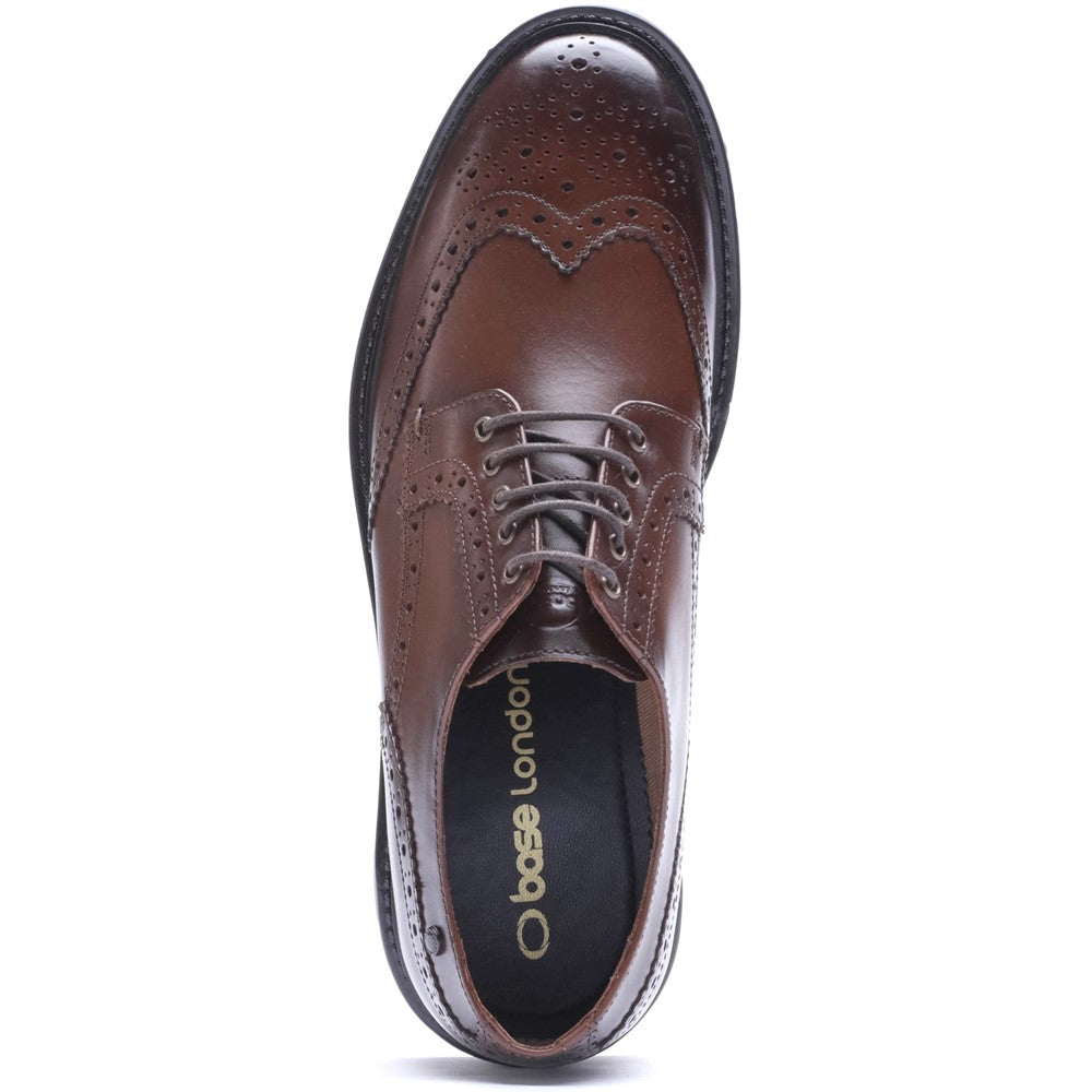 Tanner Waxy Brogue Shoes Brown