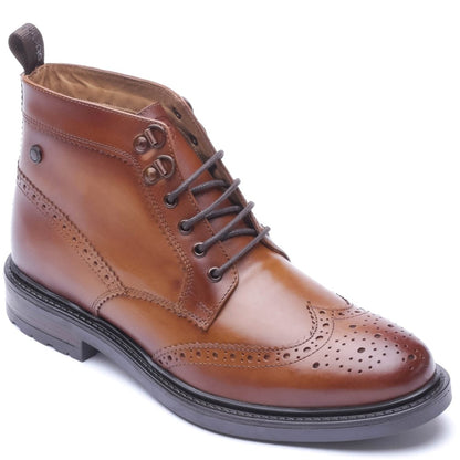 Foster Waxy Brogue Boots Tan