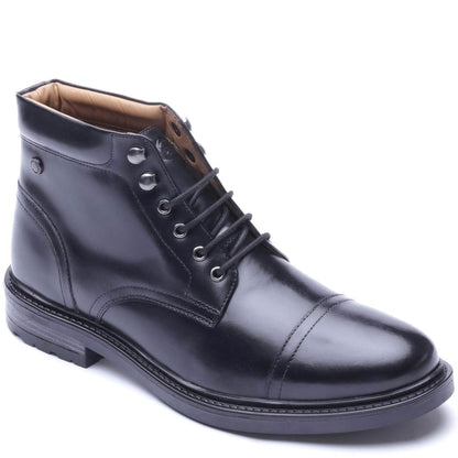 Porter Waxy Toe Cap Boots Black