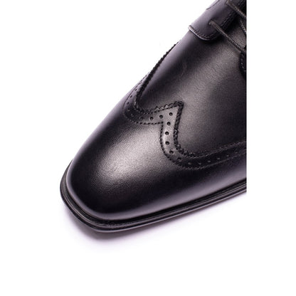 Sloane Waxy Brogue Shoes Black